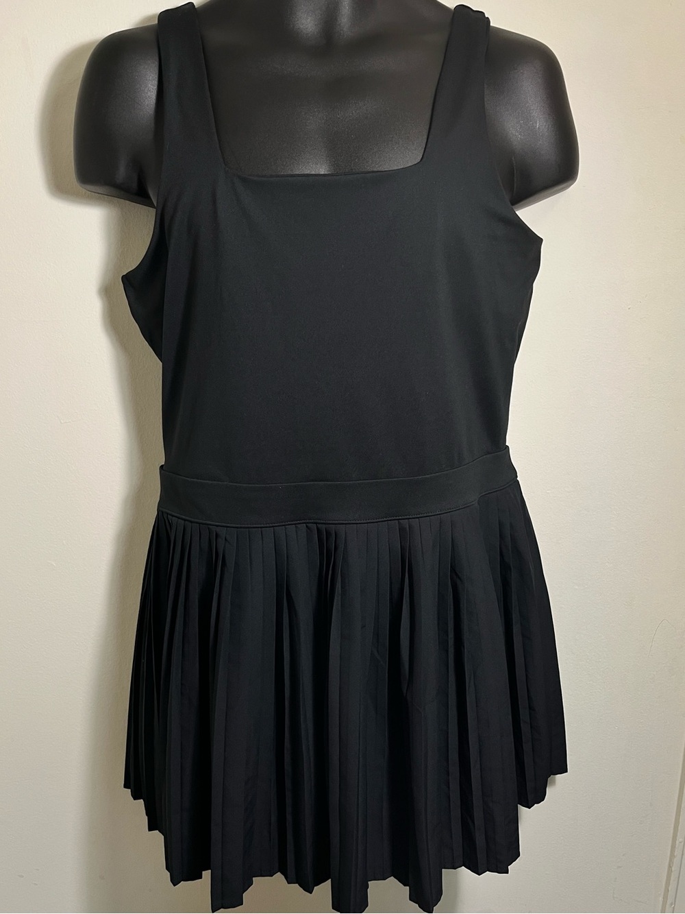 all in motion Black Pleated Mini Dress
